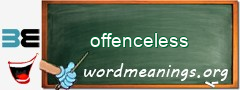 WordMeaning blackboard for offenceless